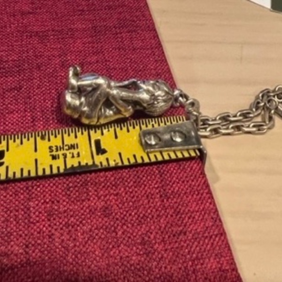 ANTIQUE ONE OF A KIND FRENCH STERLING SILVER KEYRING - Picture 6 of 9